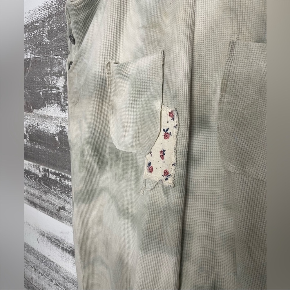 POL Cream Patchwork Cropped Overalls with Floral … - image 12